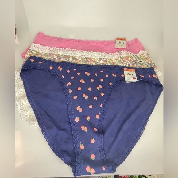 Jenni Intimates set of 3 pair Lace Trim Bikini Panties, size XXXL - Picture 1 of 7